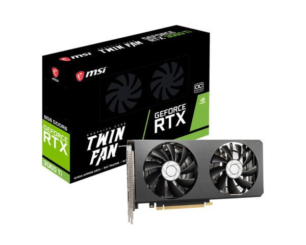 Видеокарта MSI GeForce RTX 3060 Ti TWIN FAN OC 8GB