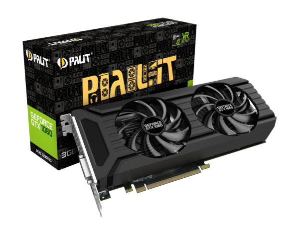 Видеокарта Palit GeForce GTX 1060 Dual 3G (NE51060015F9-1061D BULK)