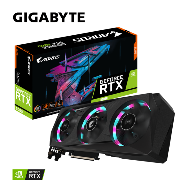 Видеокарта Gigabyte GeForce RTX 3060 AORUS ELITE 12G